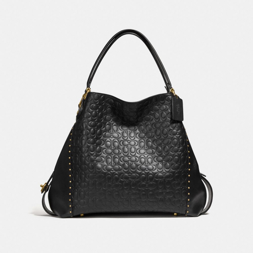 Edie Shoulder Bag 42 In Signature Leather With Rivets