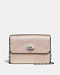 COACH®,BOWERY CROSSBODY,pusplitleather,Small,Silver/Platinum,Front View