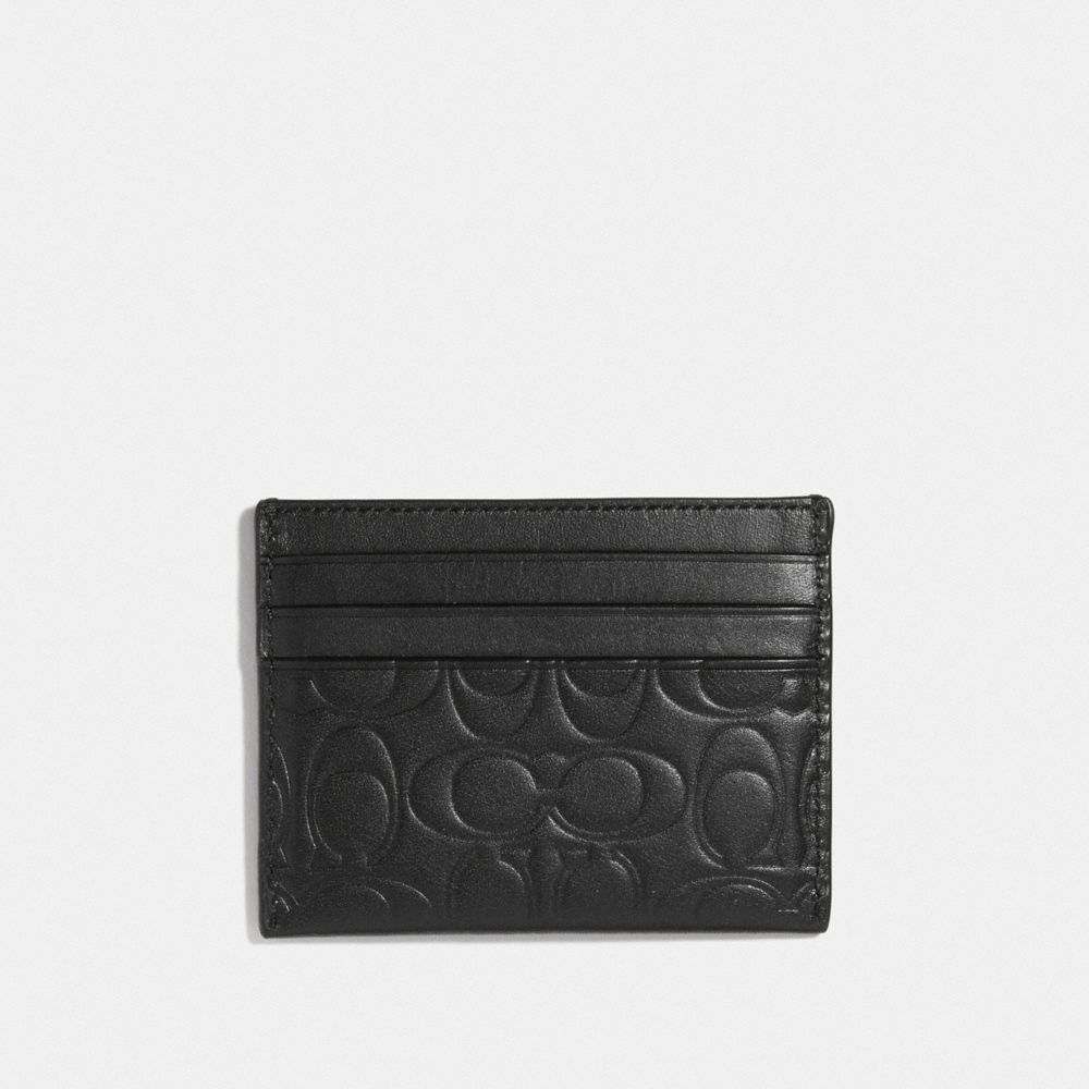 COACH®,Card Case In Signature Leather,,Back View