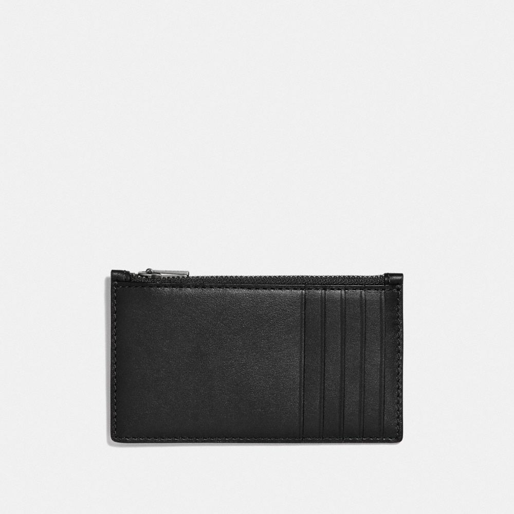 COACH®,Zip Card Case With Signature Hardware,,Back View