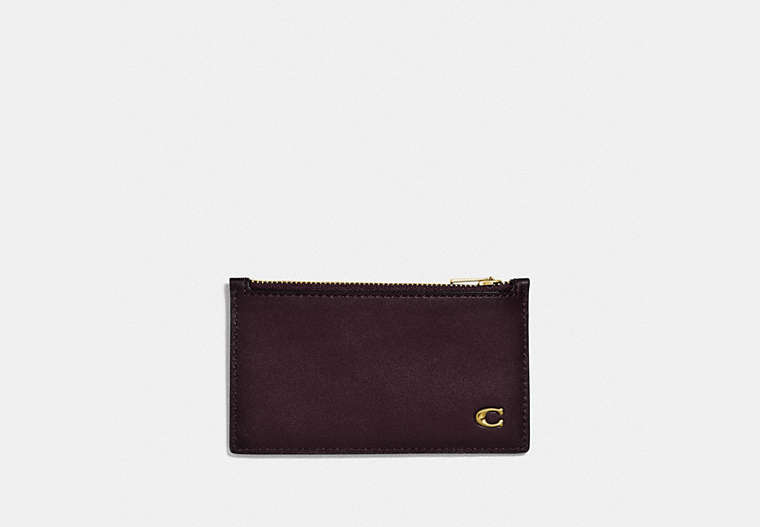 Zip Card Case With Signature Hardware