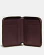 COACH®,SMALL ZIP AROUND WALLET WITH SIGNATURE HARDWARE,Leather,OXBLOOD,Inside View,Top View