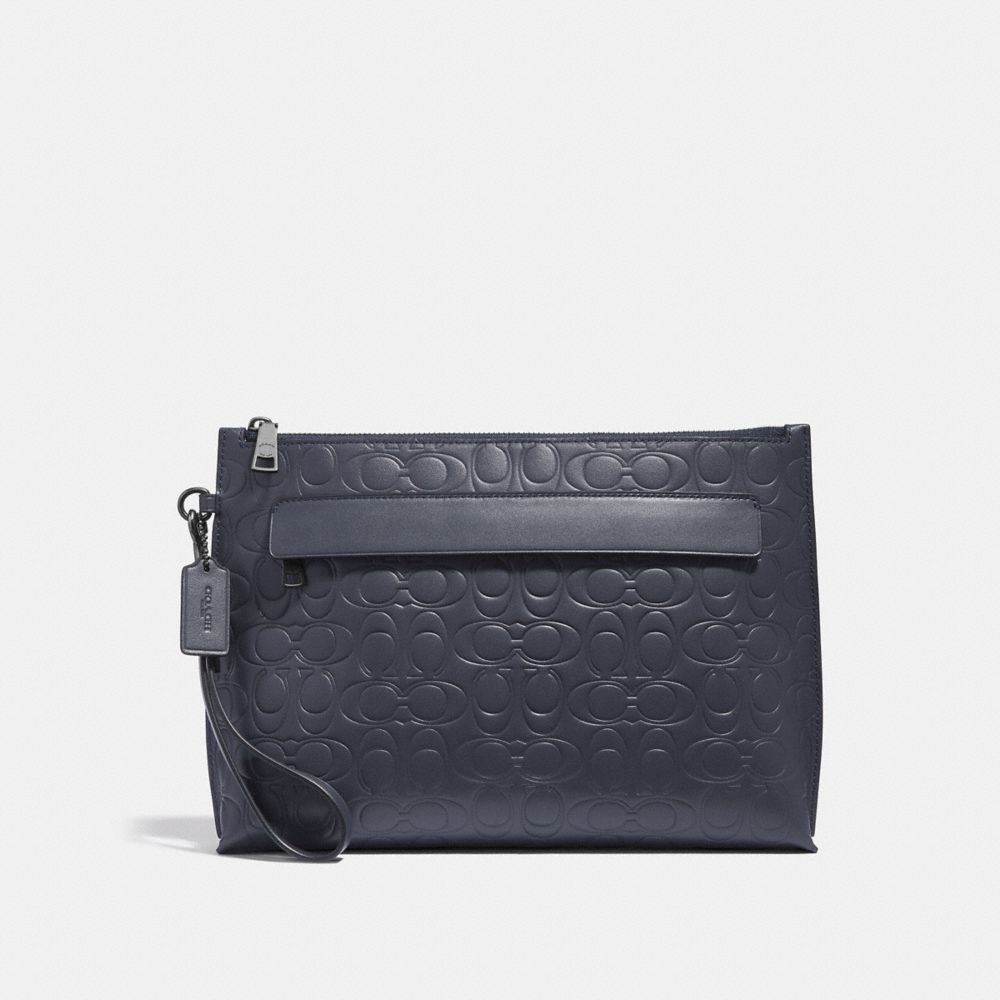 バッグ COACH Handbag Pouch Signature Leather Coach Patent Signature Leather Penn | Shoulder Bags