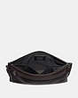 COACH®,ACADEMY POUCH,Pebbled Leather,Medium,Black,Inside View,Top View