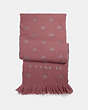 COACH®,TEA ROSE TWILL MUFFLER,Mixed Material,Rose,Front View