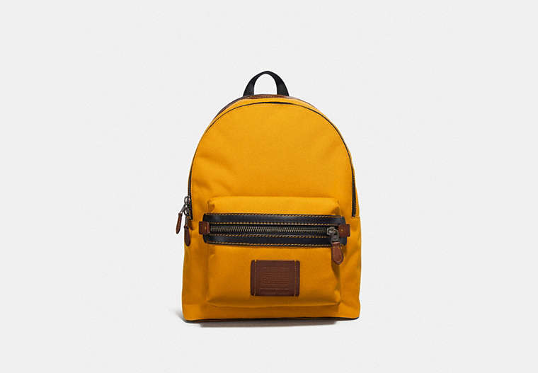 COACH®,ACADEMY BACKPACK,Mixed Material,Large,JI/Maize,Front View image number 0