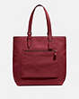COACH®,METROPOLITAN SOFT TOTE,Pebbled Leather,Large,Red Currant/Black Antique Nickel,Front View