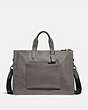 COACH®,METROPOLITAN SOFT BRIEF,Pebbled Leather,Large,Black Antique Nickel/Heather Grey,Front View