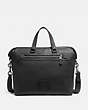 COACH®,ACADEMY HOLDALL,Pebbled Leather,Black Copper/Black,Front View