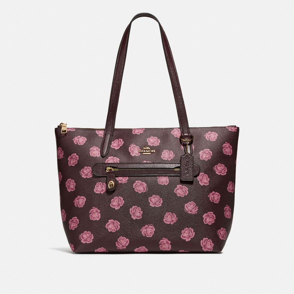 Coach rose print bag sale