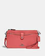 COACH®,NOA POP-UP MESSENGER,Leather,Mini,Silver/Bright Coral,Front View