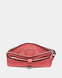 COACH®,NOA POP-UP MESSENGER,Leather,Mini,Silver/Bright Coral,Inside View,Top View