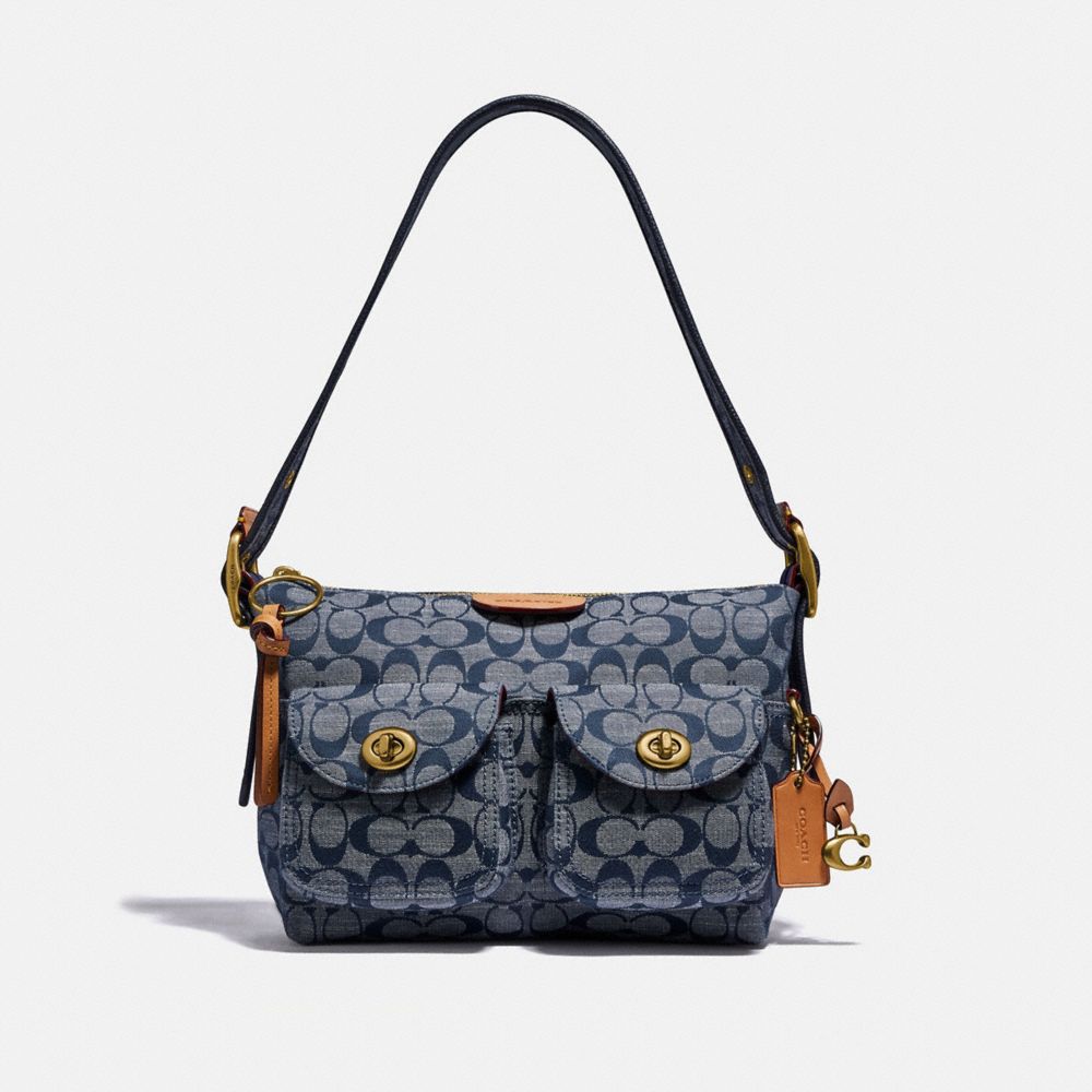 Coach signature chambray sale