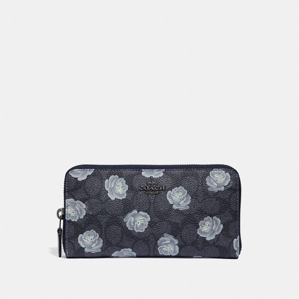 Accordion Zip Wallet In Signature Rose Print