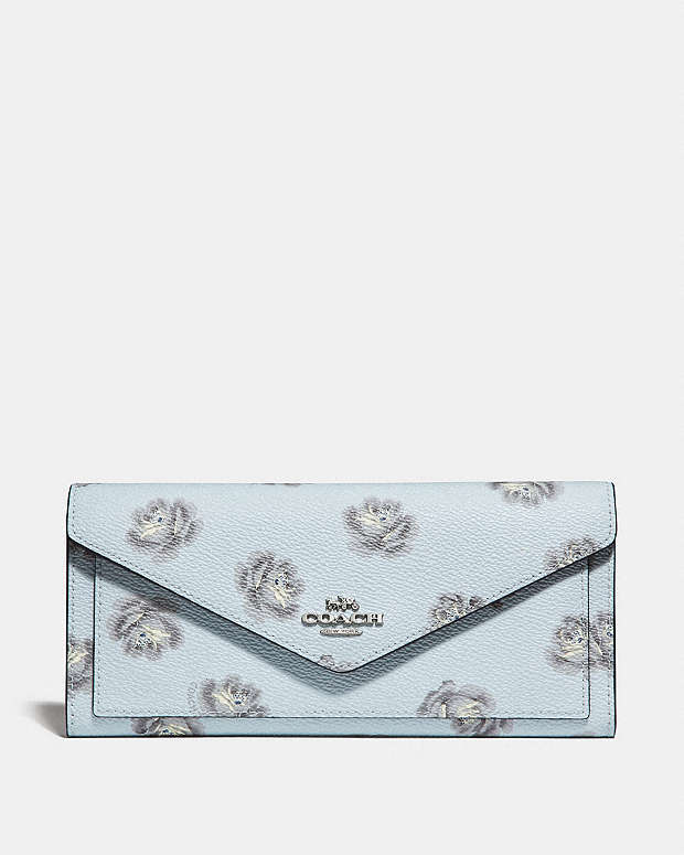 COACH®: Soft Wallet With Rose Print