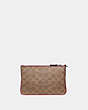 COACH®,SMALL WRISTLET IN COLORBLOCK SIGNATURE CANVAS,canvas,Medium,Pewter/Tan Red Apple,Back View