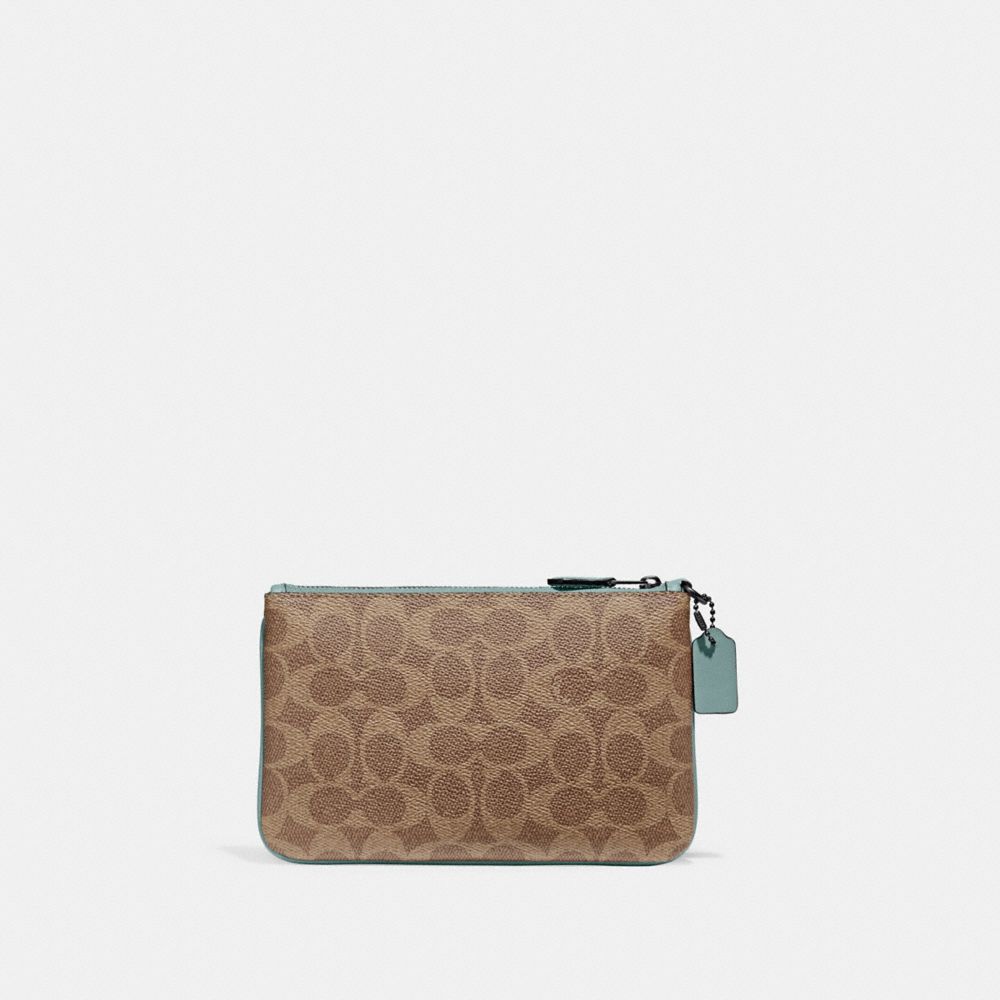 COACH®  Small Trifold Wallet In Colorblock Micro Signature Canvas