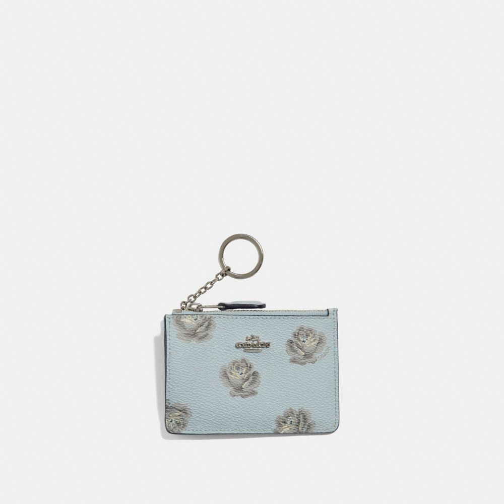 COACH®: Mini Skinny Id Case With Rose Print