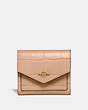 COACH®,SMALL WALLET,Leather,Gold/Beechwood,Front View