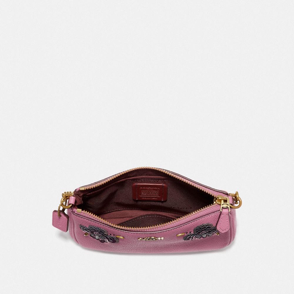 Coach nolita wristlet 19 in polished hot sale pebble leather