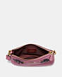 COACH®,NOLITA WRISTLET 19 WITH LEATHER SEQUIN APPLIQUE,Leather,Brass/Rose,Inside View,Top View