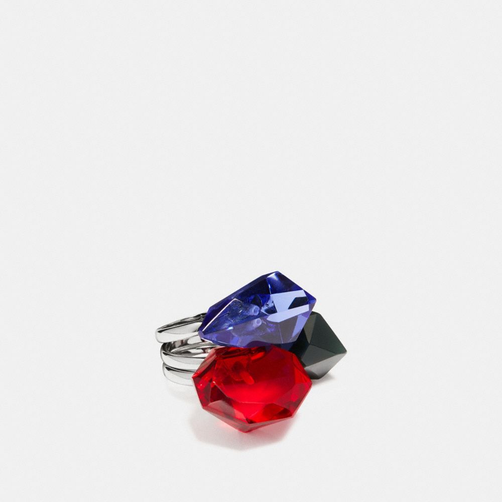 COACH®,Disney X Coach Gem Ring Set,,Front View