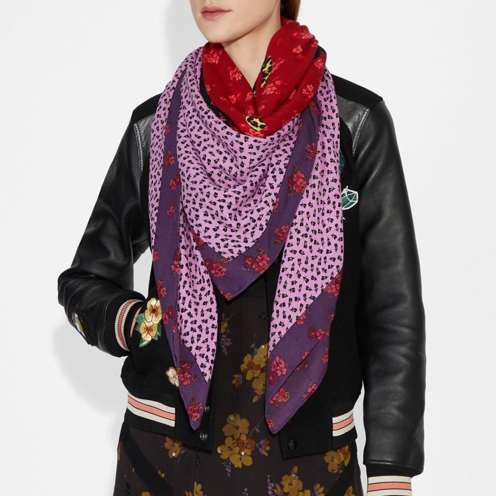 Disney X Coach Poison Apple Patchwork Scarf