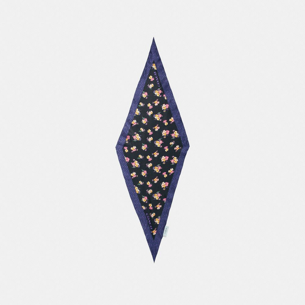 Foulard diamant imprimé floral forêt