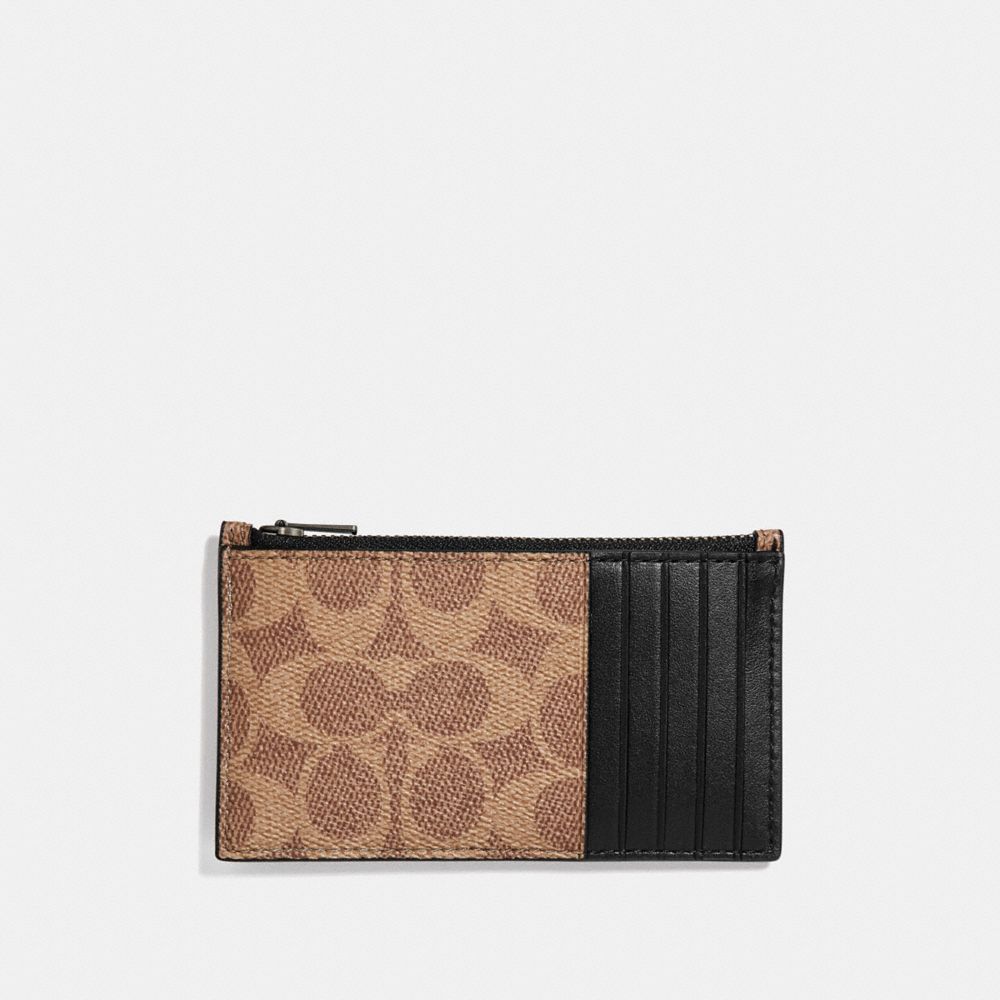 étui Pour Cartes Zip Disney X Coach En Signature Avec écusson
