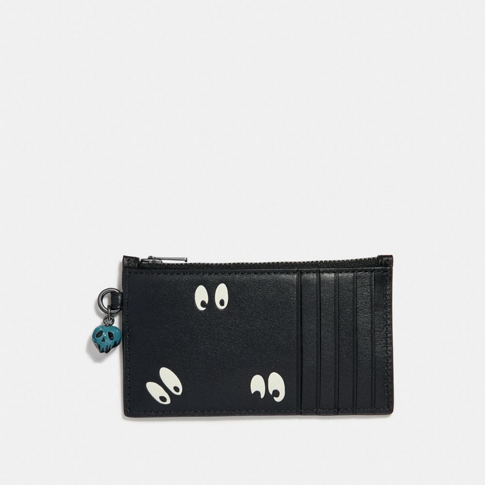 Disney X Coach Zip Card Case With Spooky Eyes Print | COACH®