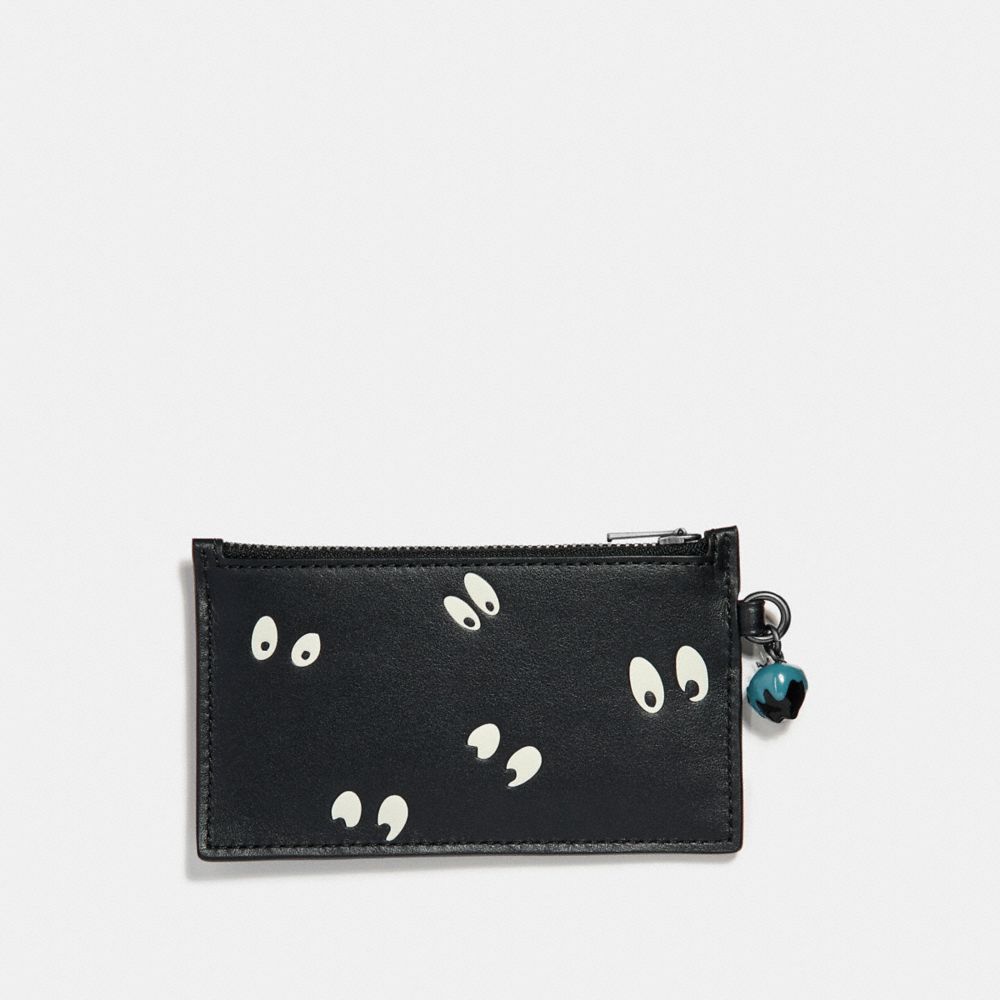 Disney X Coach Zip Card Case With Spooky Eyes Print | COACH®