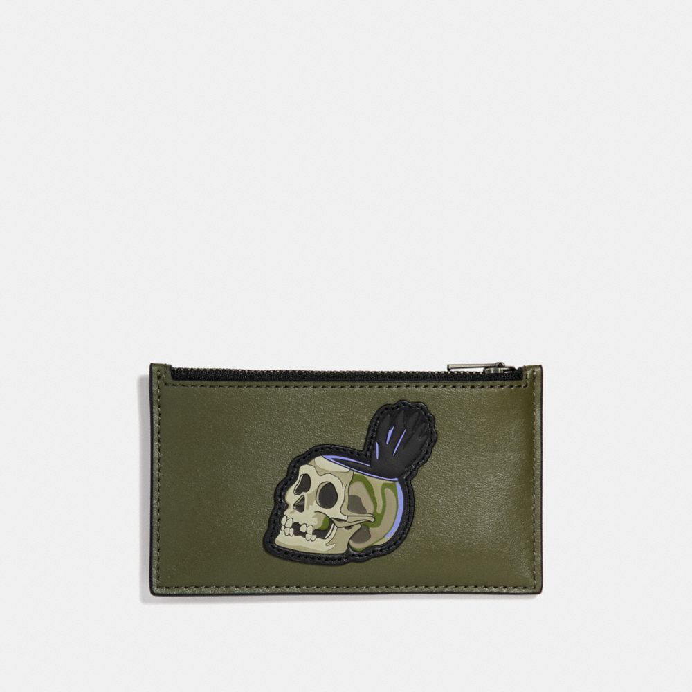 Disney X Coach Zip Card Case With Skull | COACH®