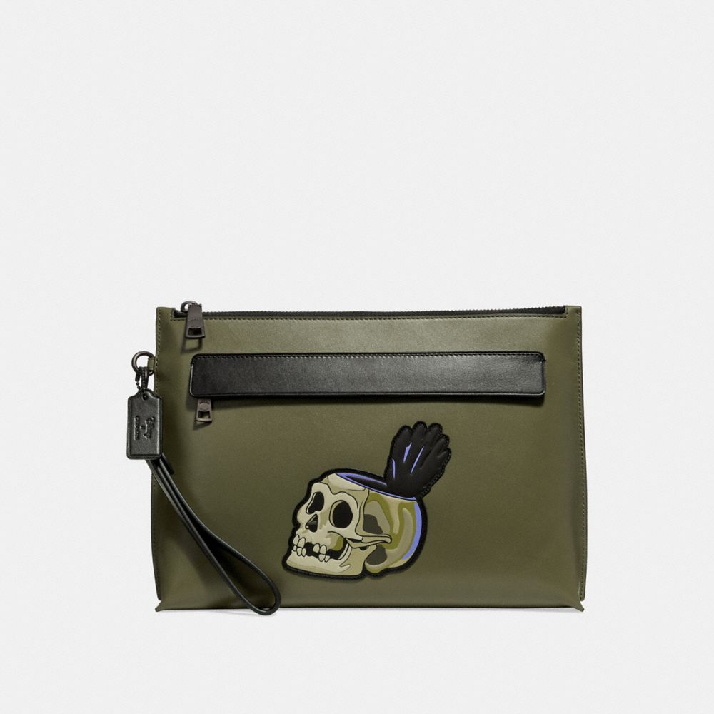 Disney X Coach Carryall Pouch With Skull COACH