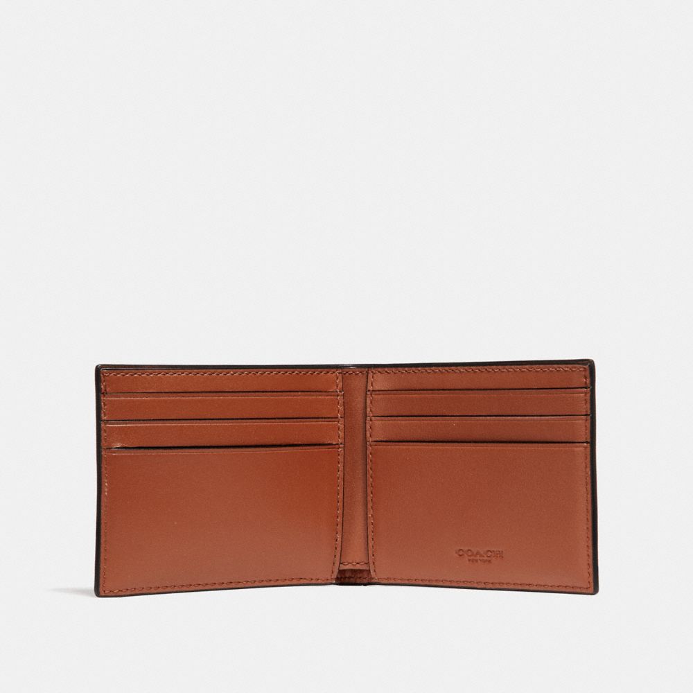 Slim Billfold Wallet With Dot Diamond Print