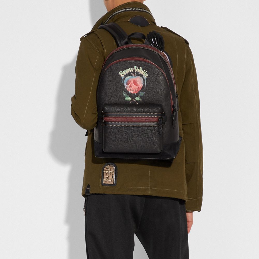 COACH®,Disney X Coach Academy Backpack With Poison Apple Graphic,,Detail View