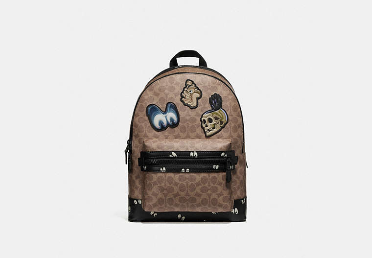 Disney X Coach Academy Backpack In Signature Patchwork