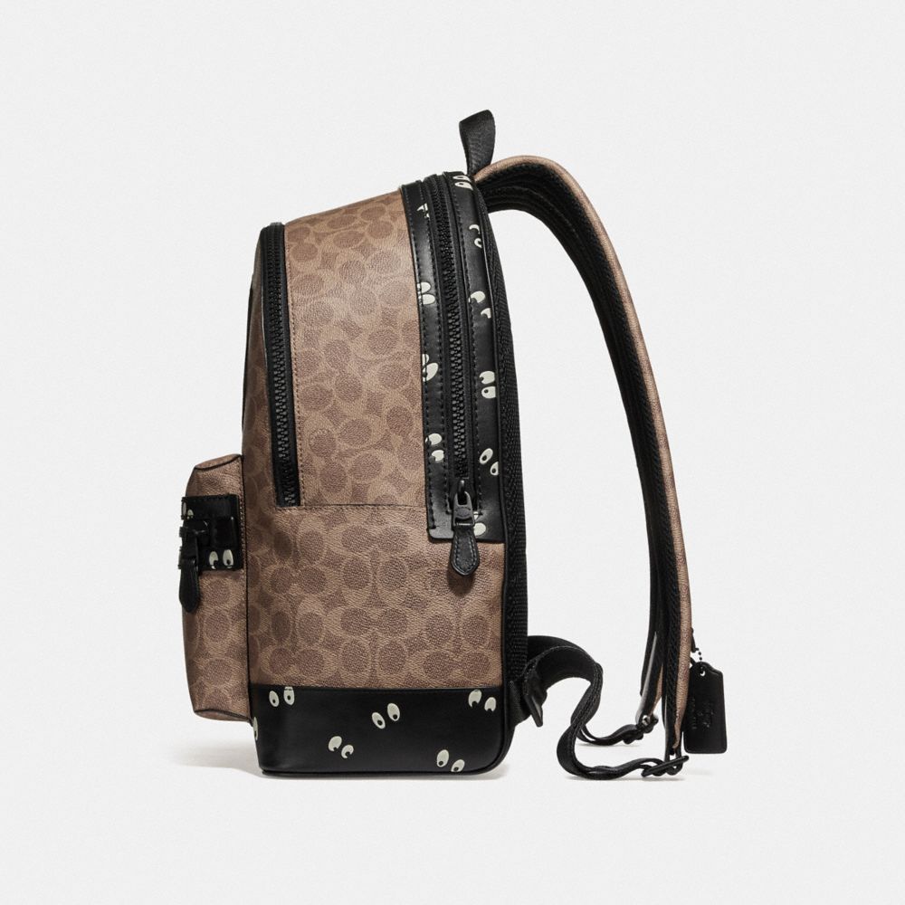 Disney x coach campus backpack 23 in signature outlet patchwork