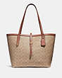COACH®,MARKET TOTE IN SIGNATURE CANVAS,Coated Canvas,Brass/Tan/Rust,Front View