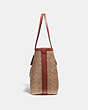 COACH®,MARKET TOTE IN SIGNATURE CANVAS,Coated Canvas,Brass/Tan/Rust,Angle View