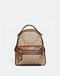 COACH®,CAMPUS BACKPACK 23 IN SIGNATURE CANVAS,pvc,Medium,Brass/Tan/Rust,Front View