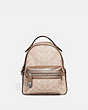 COACH®,CAMPUS BACKPACK 23 IN SIGNATURE CANVAS,pvc,Medium,Light Antique Nickel/Sand Taupe,Front View