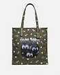 COACH®,DISNEY X COACH SPOOKY EYES TOTE,canvas,Large,Black Copper/Army Green,Front View