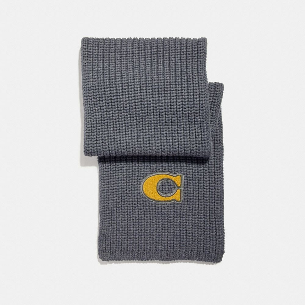 Signature Patch Knit Scarf