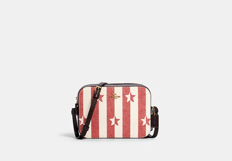 Mini Camera Bag With Stripe Star Print