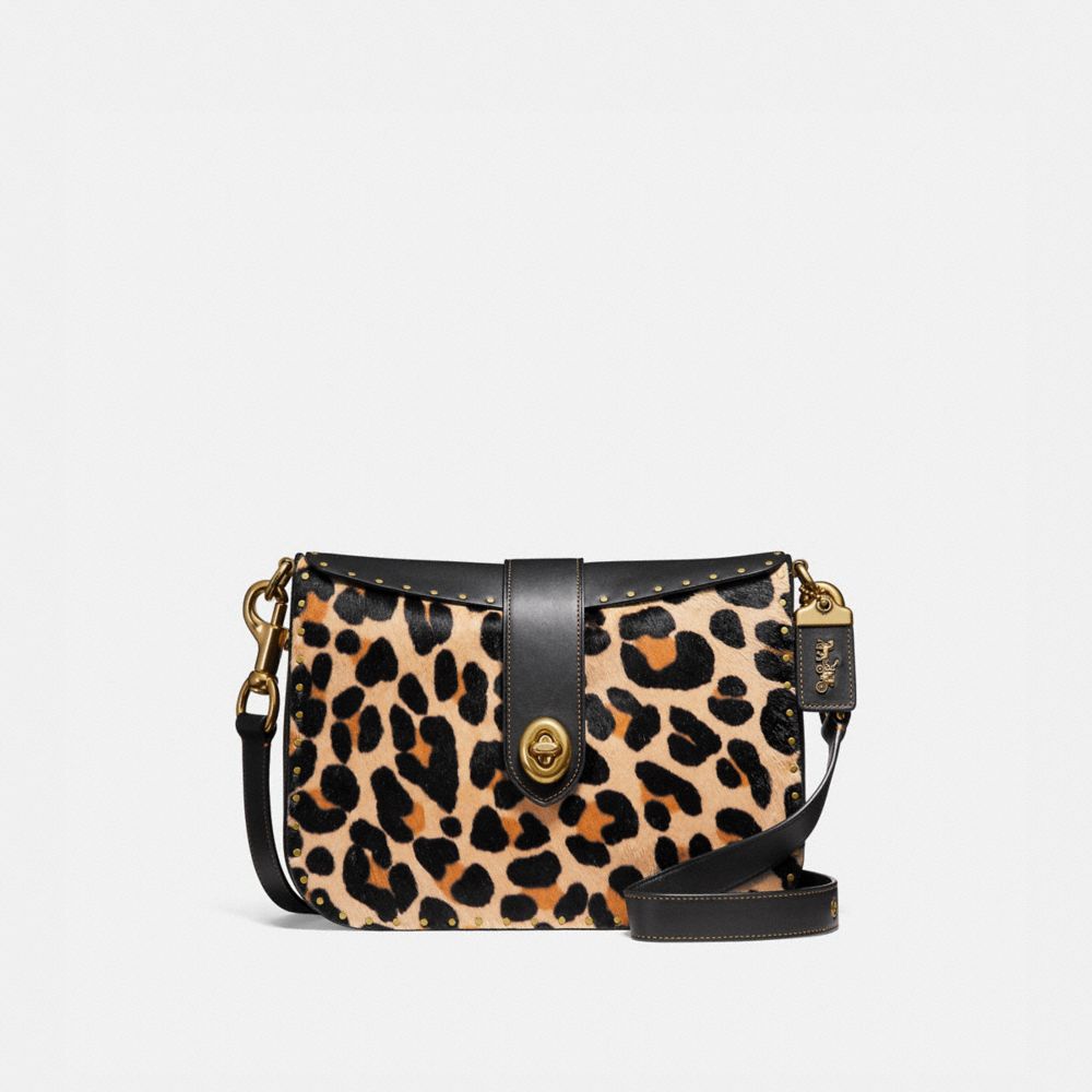 Leopard coach crossbody sale