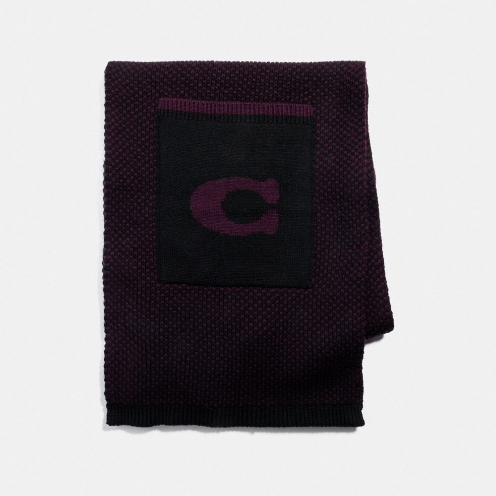 Chevron Knit Scarf With Pockets