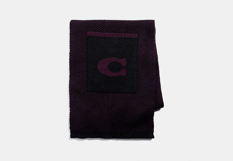 Chevron Knit Scarf With Pockets