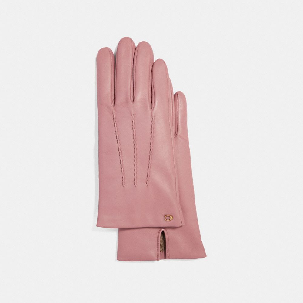 Sculpted Signature Short Leather Gloves