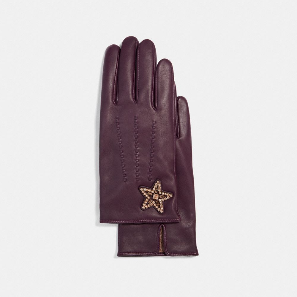COACH® | Embellished Star Leather Gloves | COACH®