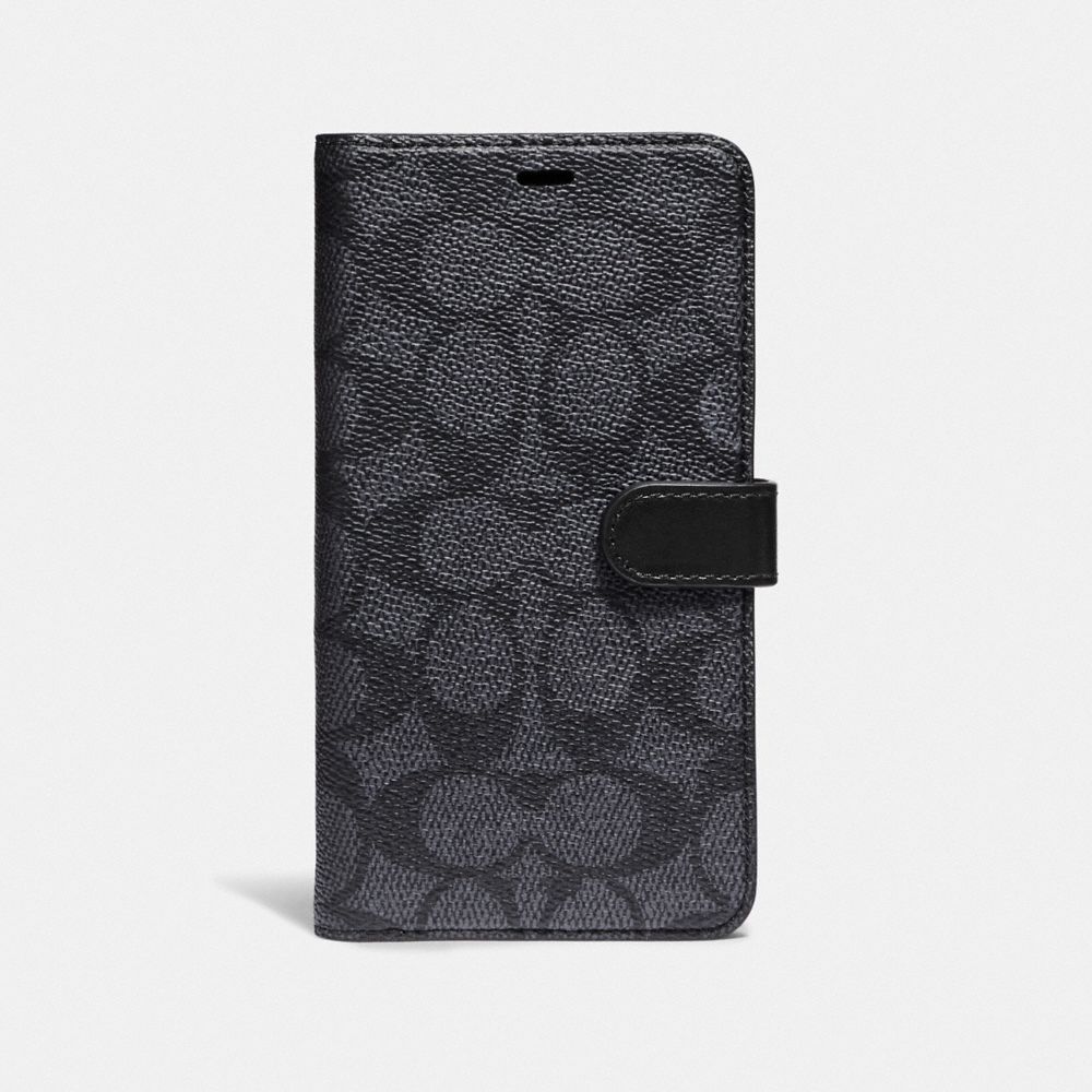 COACH® | Iphone X/Xs Folio In Signature Canvas